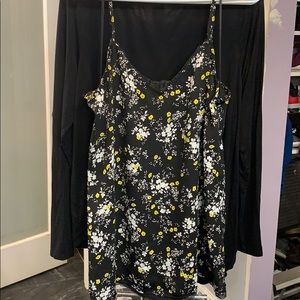 Verawang floral sheer tank